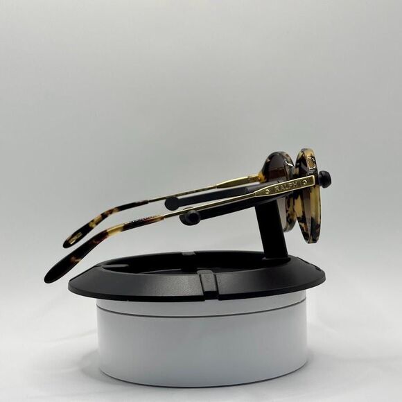 NEW Ladies Y2K Polo Ralph Lauren Round Sunglasses RA5134 Tortoise & Gold 52/19 main image 5